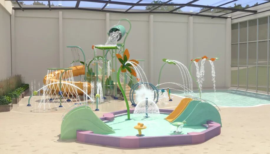 Der neue Kids-Spraypark auf Camping Ackersate.