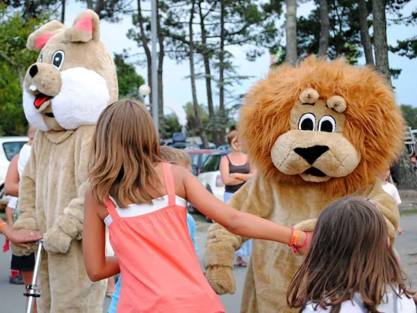 Maskottchen bij Roan camping Le Vieux Port.