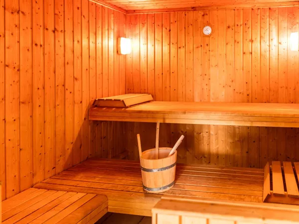 Die Sauna im Roan Camping Club Napoléon.