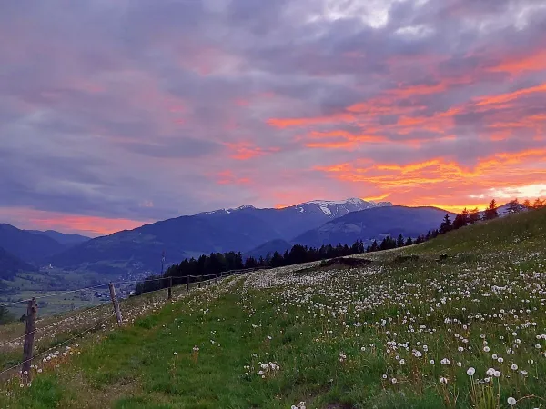 Sonnenuntergang in der Steiermark.