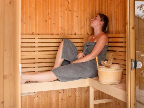 Sauna auf dem Campingplatz Roan Domaine de La Yole.