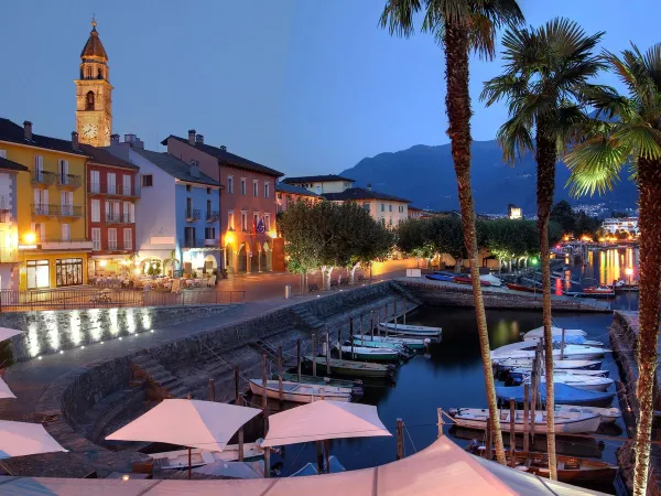 Dorf von Ascona in der Nähe von Roan Campingplatz Lido Verbano.