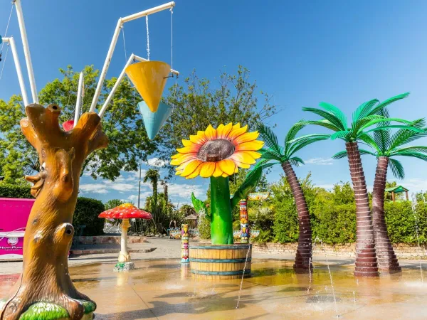 Wasserspielplatz auf dem Roan Camping Bella Italia.