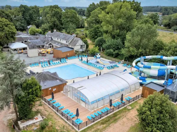 Campingplatz Domaine de la Brèche Wasserpark Übersicht.