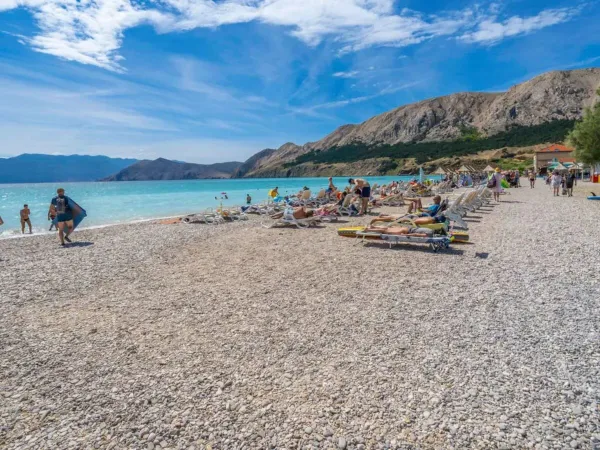 Strand im Roan camping Baška Beach Resort