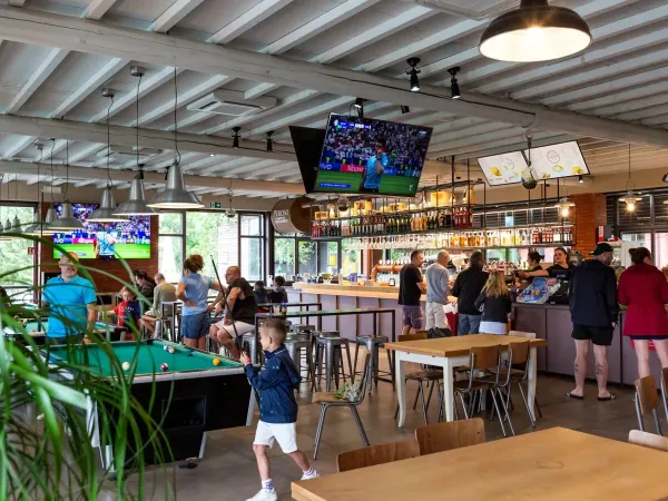 Sport in der Bar des Campingplatzes Roan hu Norcenni Girasole Dorf.