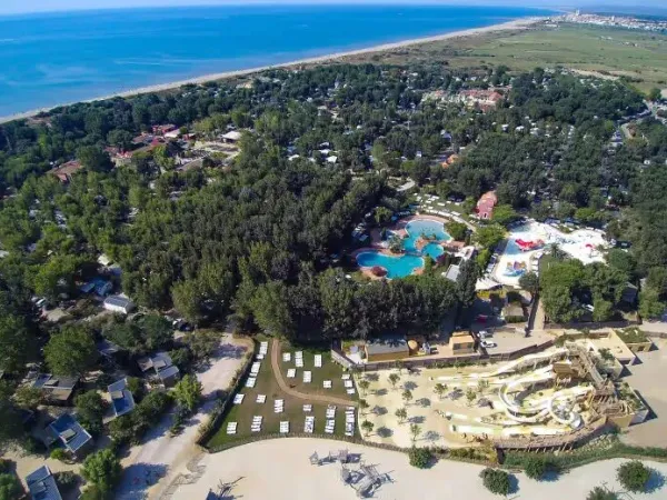 Übersicht über den Campingplatz Roan Le Serignan Plage.