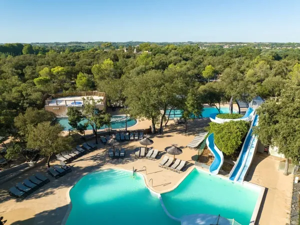 Übersicht über den schönen Roan-Campingplatz Domaine de Massereau.