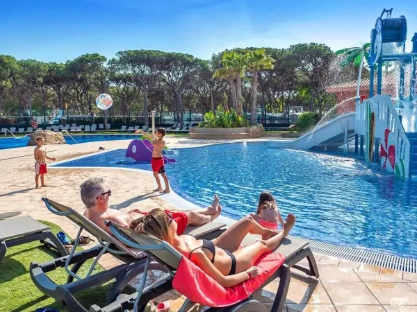 Übersicht der Schwimmbäder auf dem Roan Campingplatz Bella Terra.
