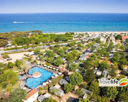 Roan-Campingplatz Alannia El Pinar, von oben fotografiert.